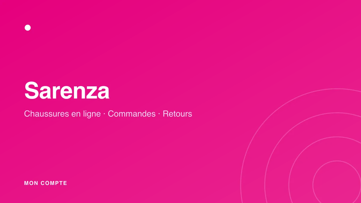 Connexion à mon compte Sarenza