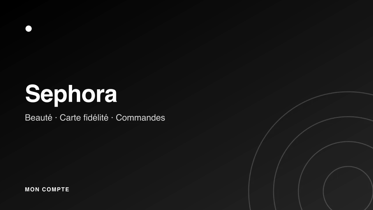 Connexion à mon compte Sephora