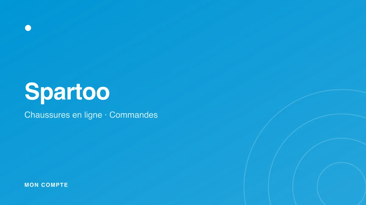Connexion à mon compte Spartoo