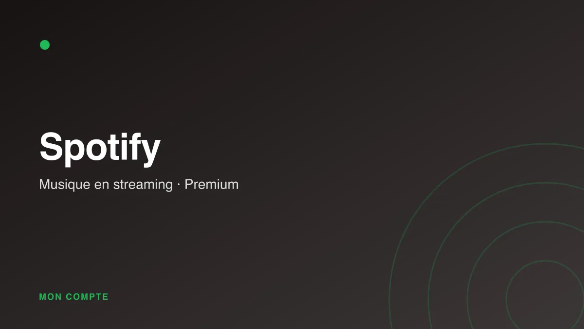 Connexion à mon compte Spotify