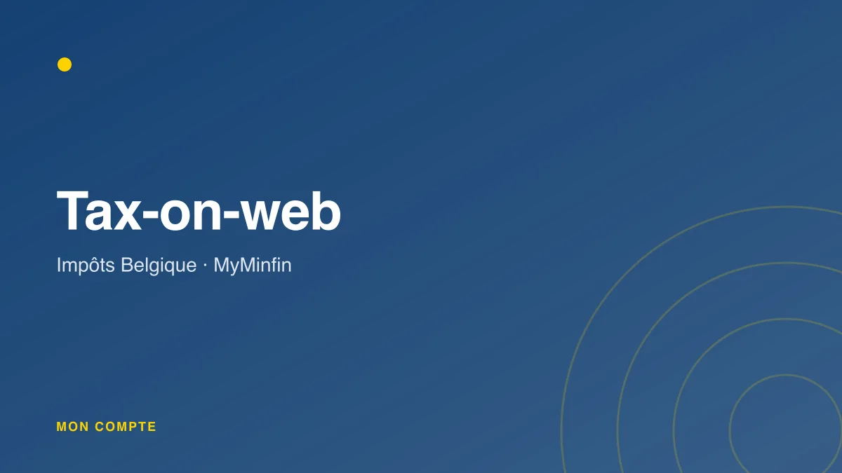 Connexion à Tax-on-web (MyMinfin)