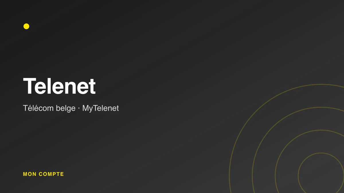 Connexion à mon compte My Telenet