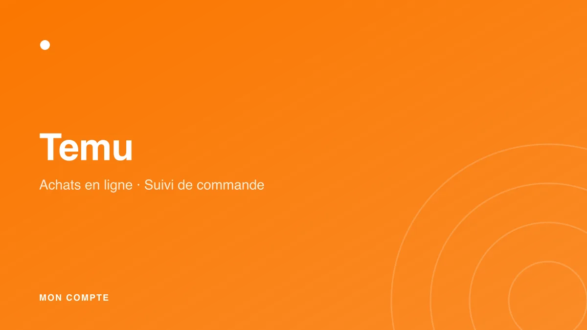 Connexion à mon compte Temu