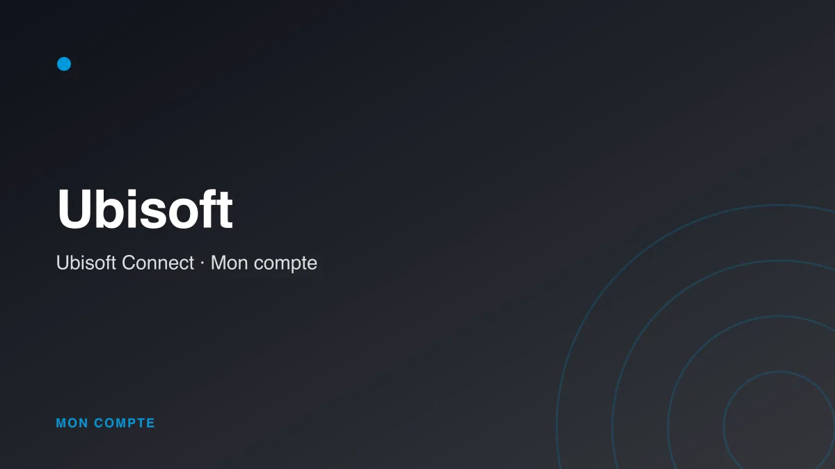Connexion à mon compte Ubisoft