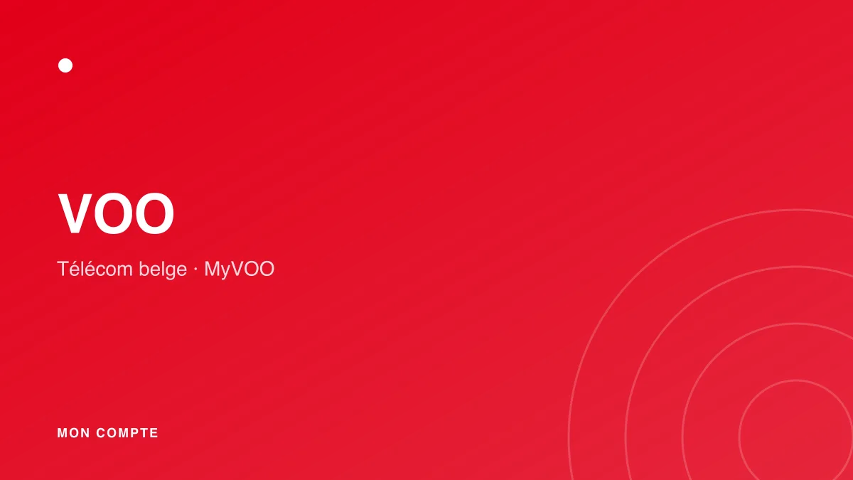 Connexion à mon compte MyVOO