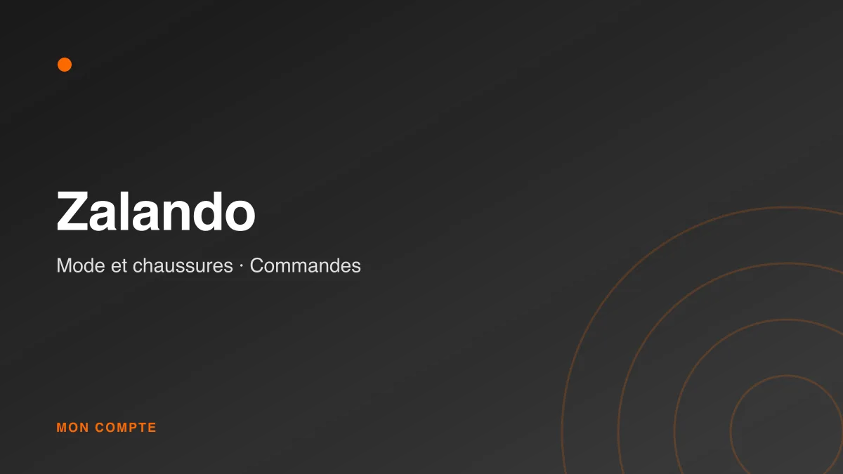 Connexion à mon compte Zalando