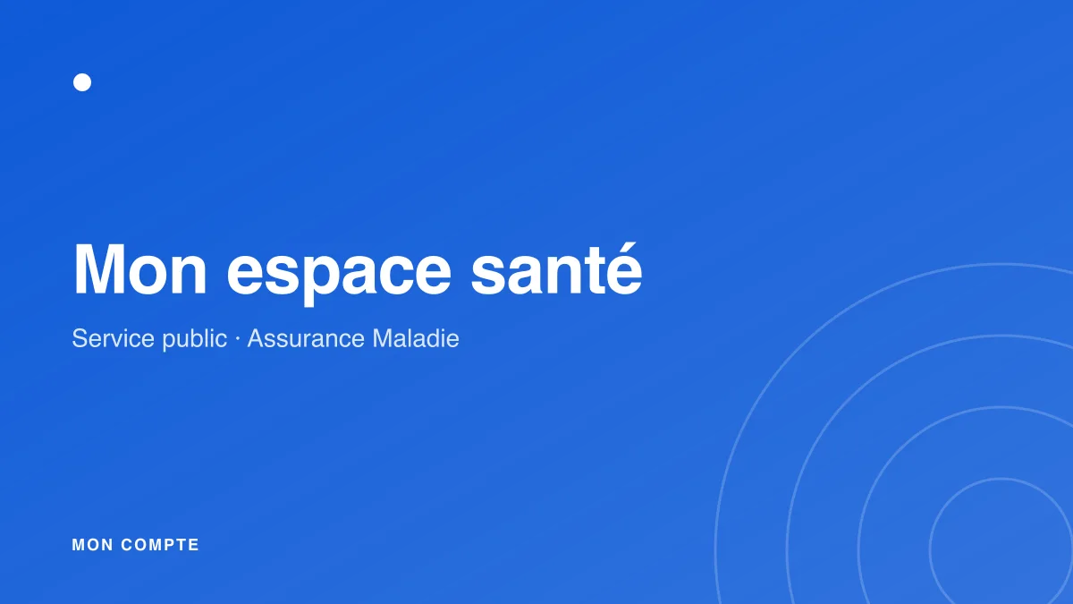 Connexion à Mon espace santé