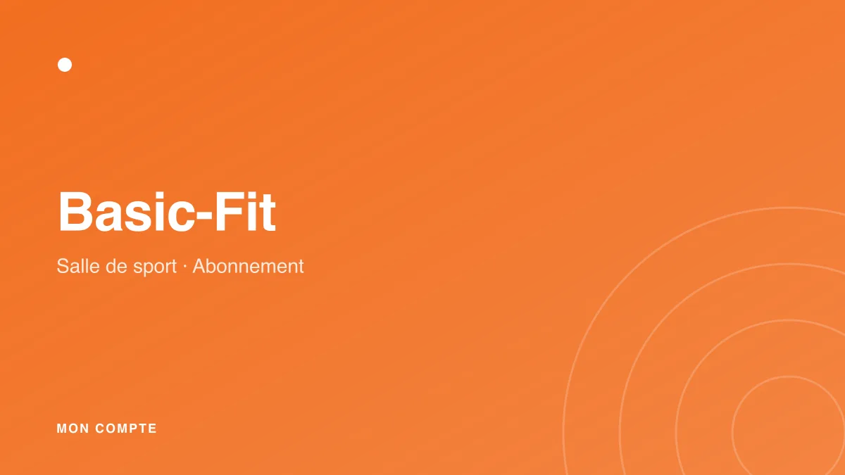 Connexion à mon compte Basic-Fit