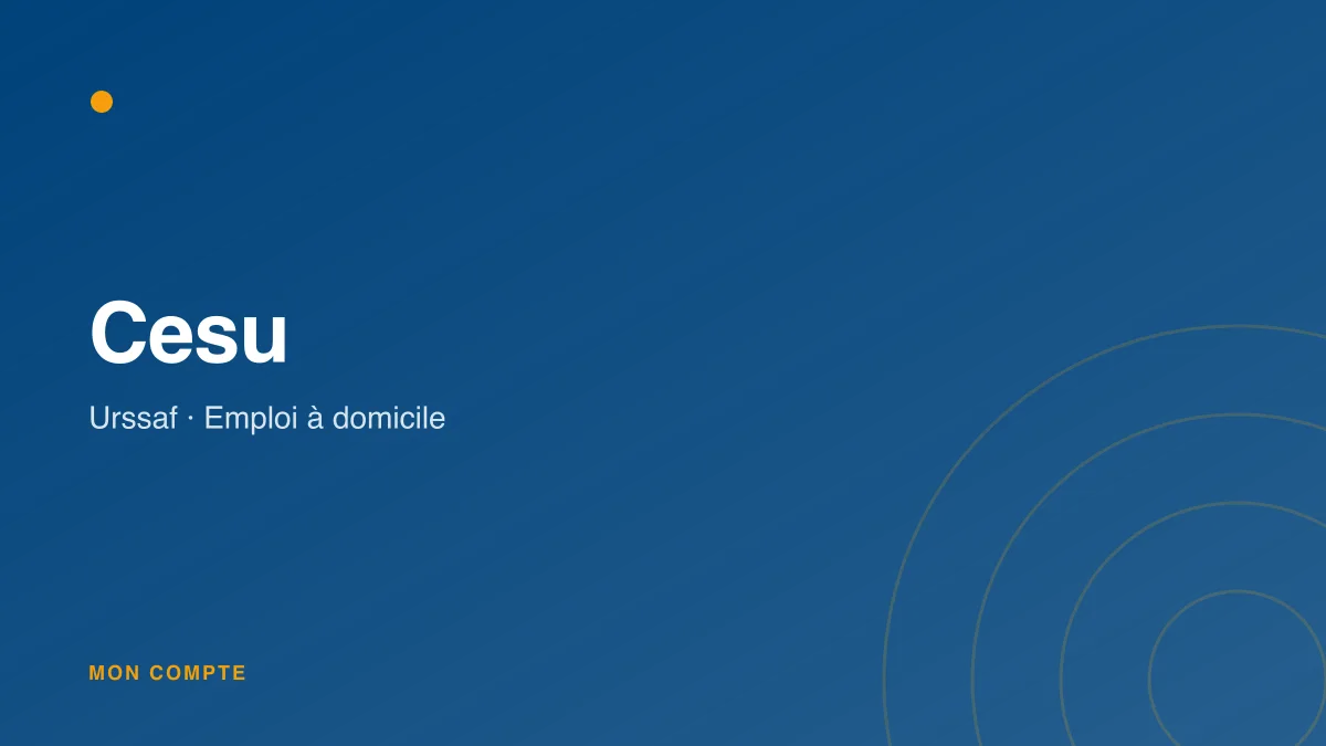 Connexion à mon compte Cesu