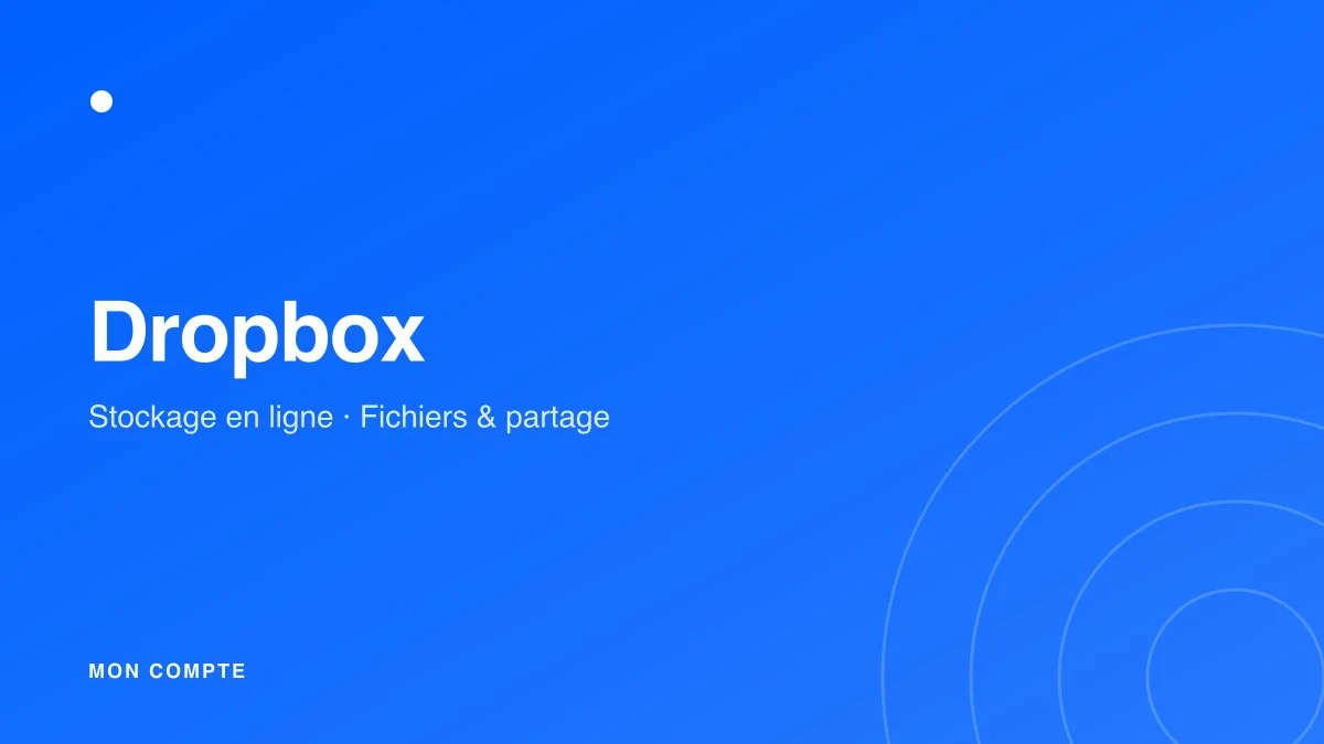 Connexion à mon compte Dropbox et synchronisation des fichiers