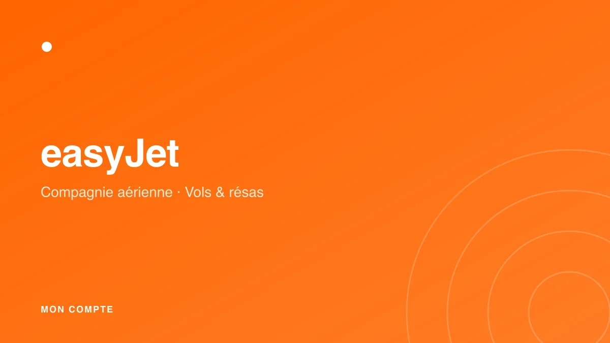 Connexion à mon compte easyJet