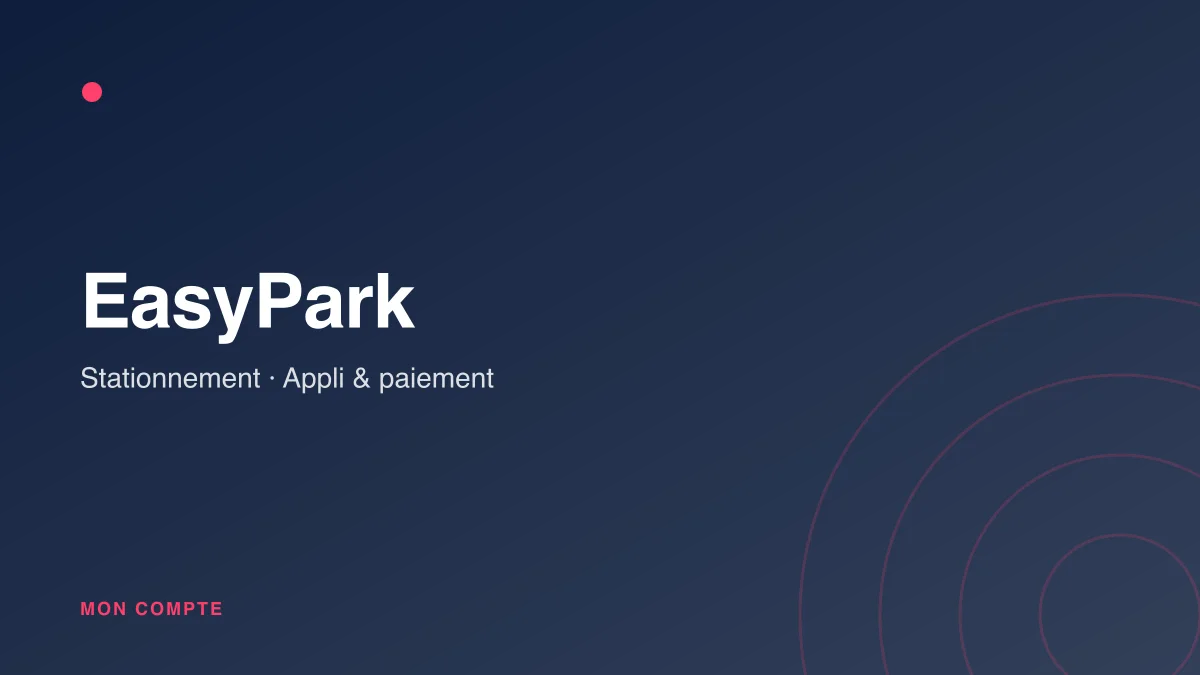 Connexion à mon compte EasyPark