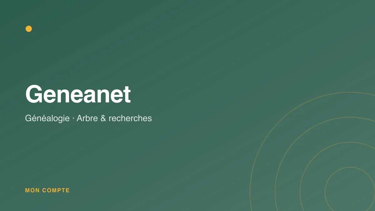 Connexion à mon compte Geneanet et arbre généalogique en ligne