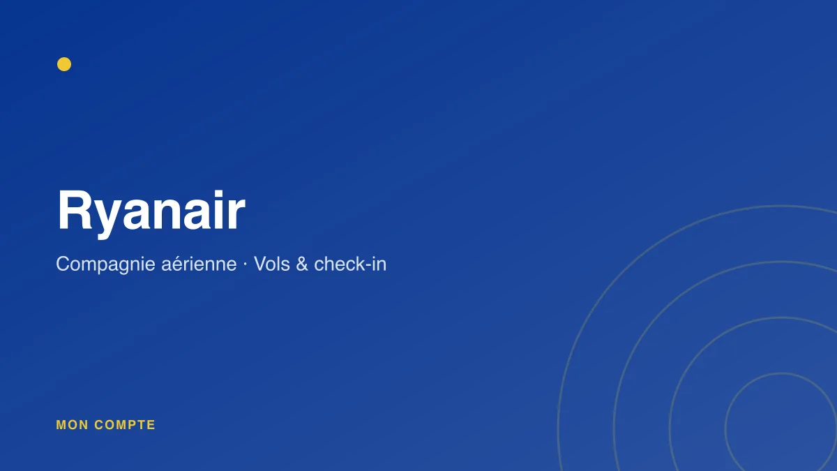Connexion à mon compte myRyanair
