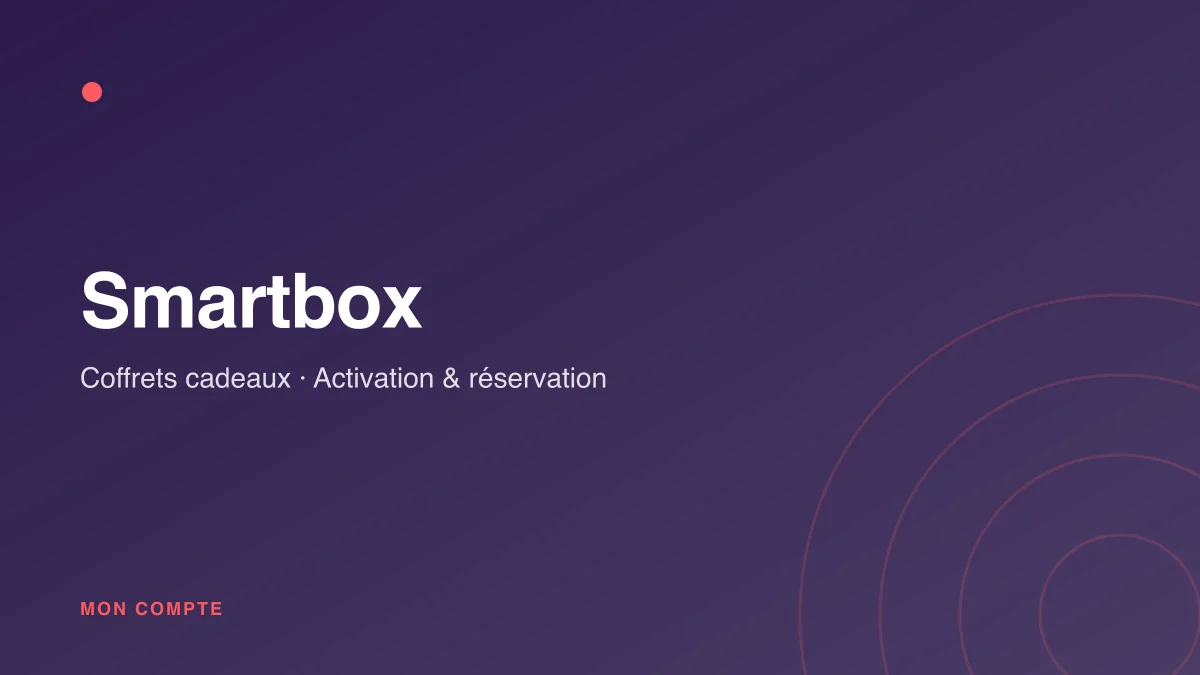 Connexion à mon compte Smartbox