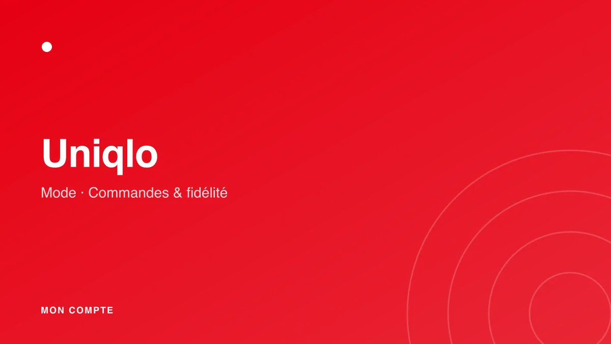Connexion à mon compte Uniqlo