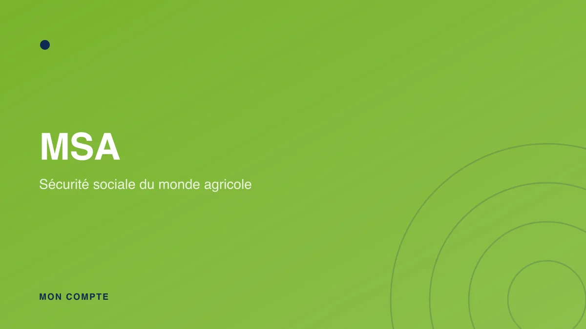 Connexion à Mon espace privé MSA