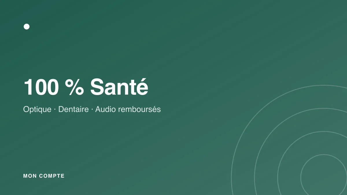 Réforme 100 % santé : optique, dentaire, audio