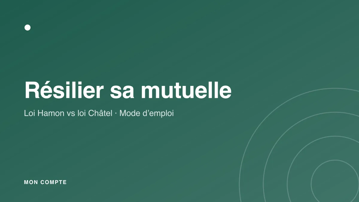 Résilier sa mutuelle santé : loi Hamon, Châtel, résiliation infra-annuelle