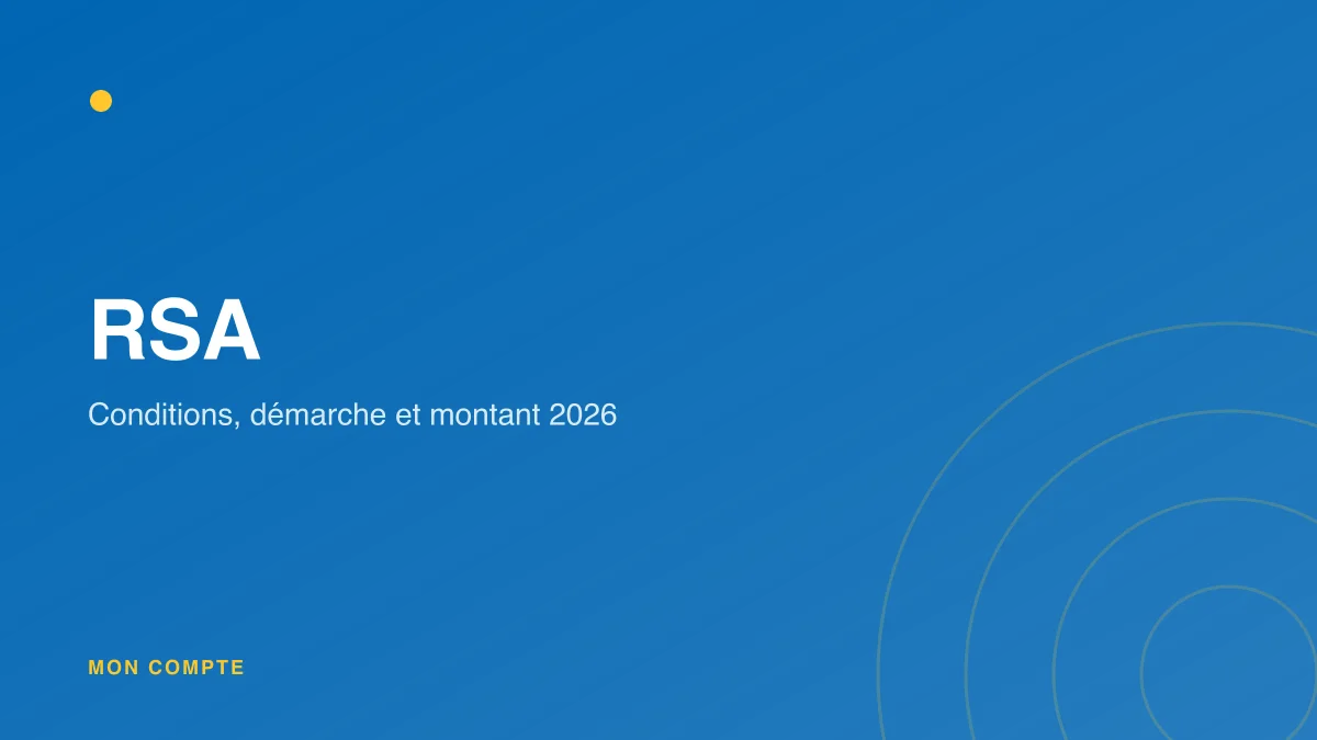 RSA : conditions, démarche et montant 2026