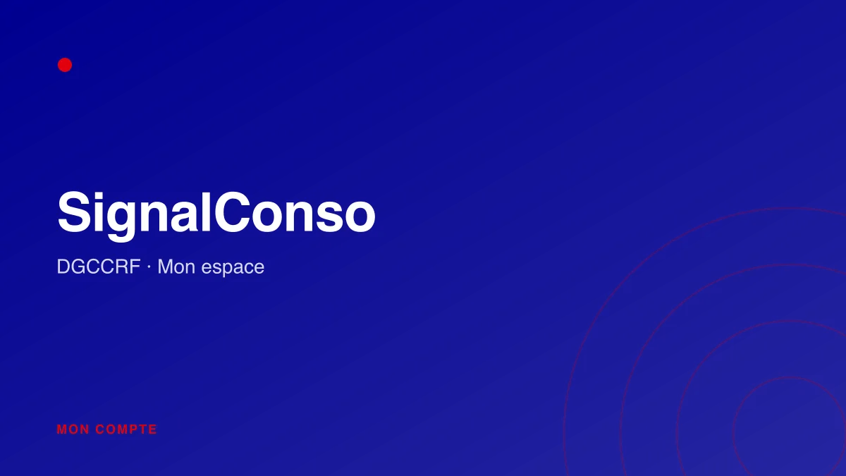 Connexion à mon compte SignalConso