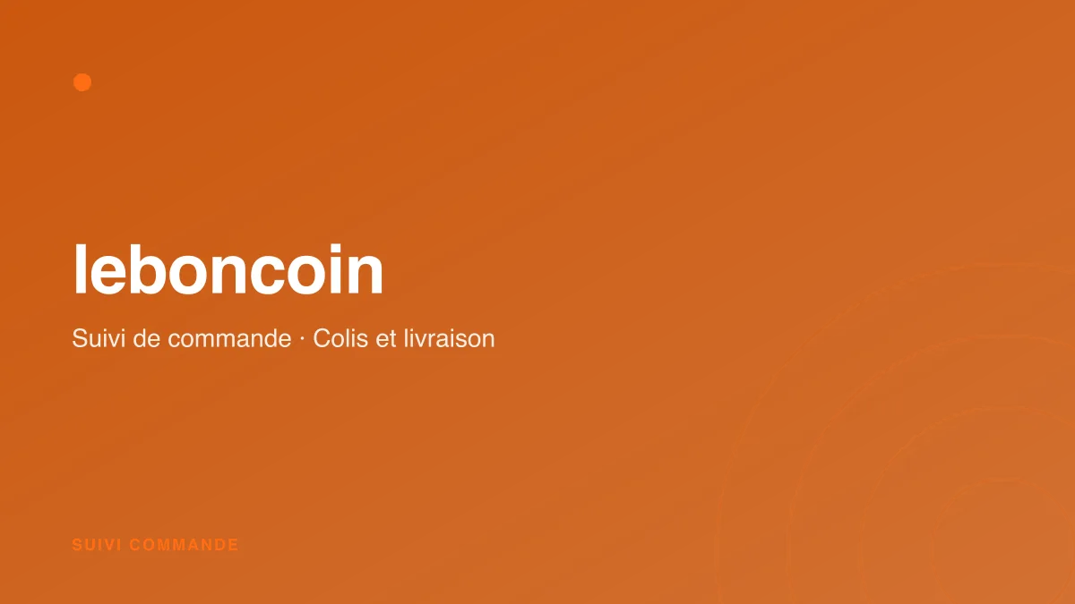 Suivi de commande leboncoin