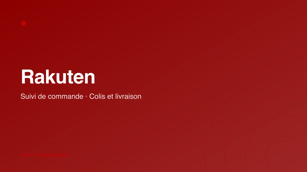 Suivi de commande Rakuten